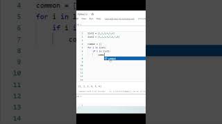 Python  Common elements|| #python  #pythonforbeginners #pythonbasics #viralshorts #pythonloop