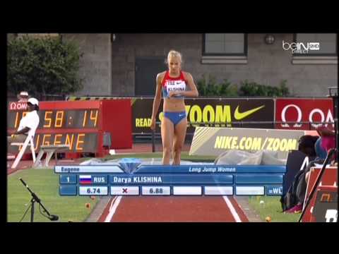 Darya Klishina Дарья Клишина 2014 6v Diamond League Eugene May 30st