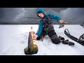 Catching VICIOUS Toothy Fish Through The ICE! (Storm Front Fishing)