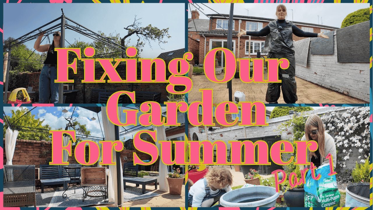 Getting Our Garden Summer Ready 2025 🌞| Patio Cleaning, Rusty Gazebo Fix, Flower Planting and More!