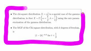 Gamma Distributions  - Relationship with the  Chi Square Distribution (Worked Example)