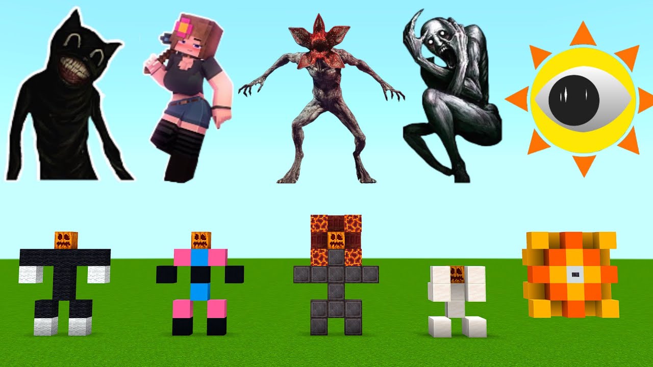 How To SPAWN Cartoon Cat, Jenny, Stranger Things Demogorgon, SCP-096 & Mr Sun in Minecraft PE!