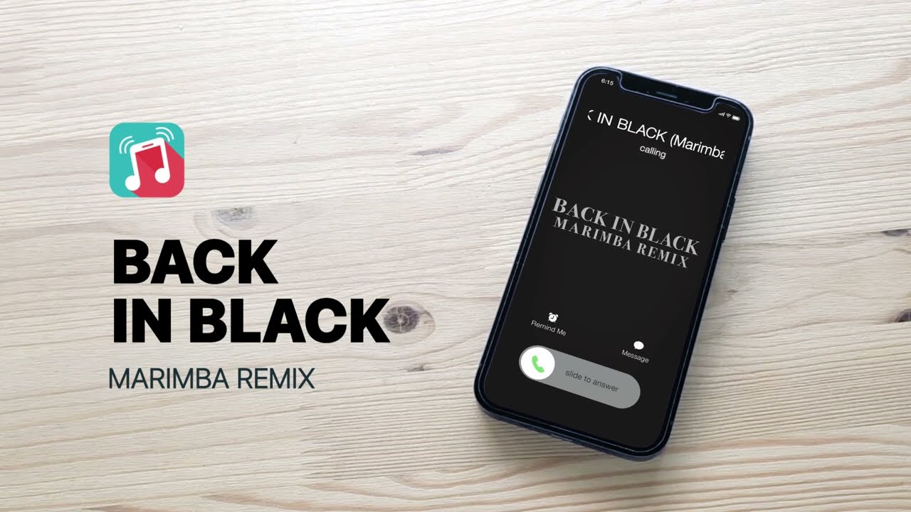 BACK IN BLACK Ringtone (Marimba Remix) | AC/DC Tribute | Download TUUNES APP 