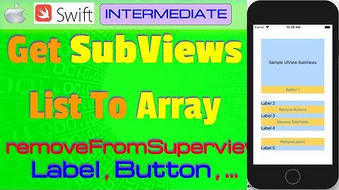 IOS, Swift, Tutorial-Get subviews of specific type to array(Remove all , Button , Label & TextField)