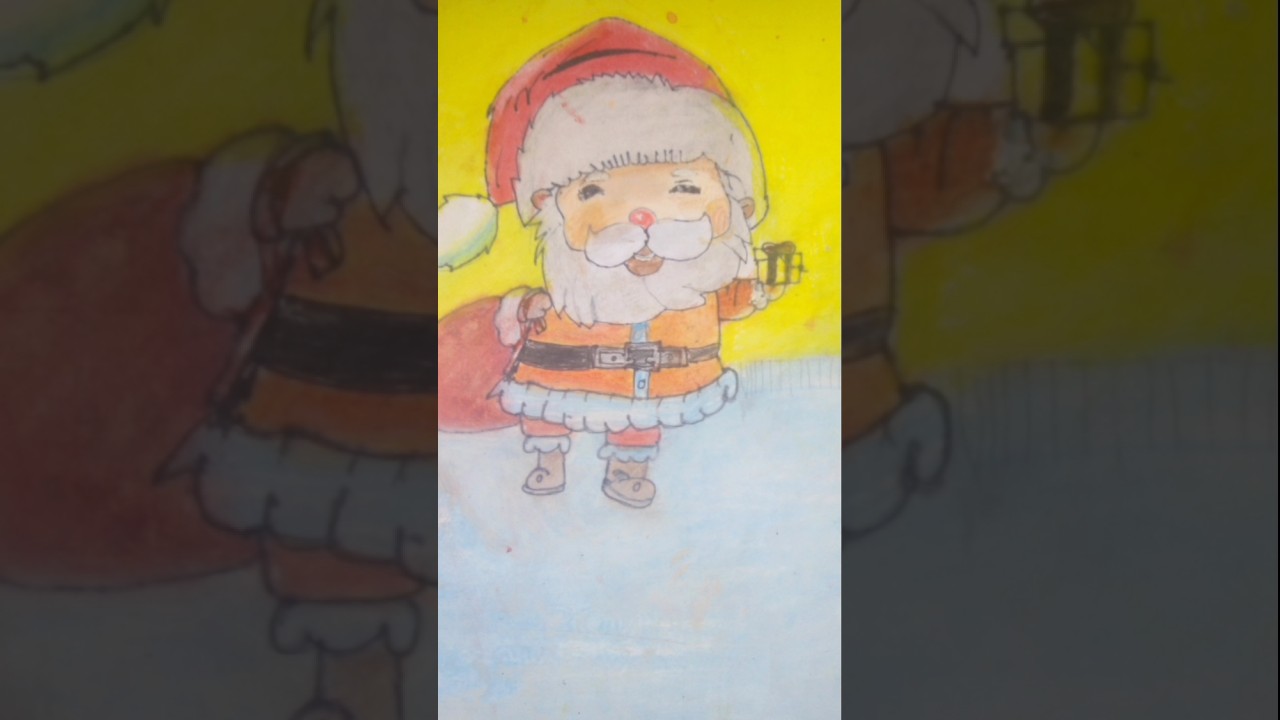 Santa Claus Drawing 🦌🎅 Merry Christmas 🎄