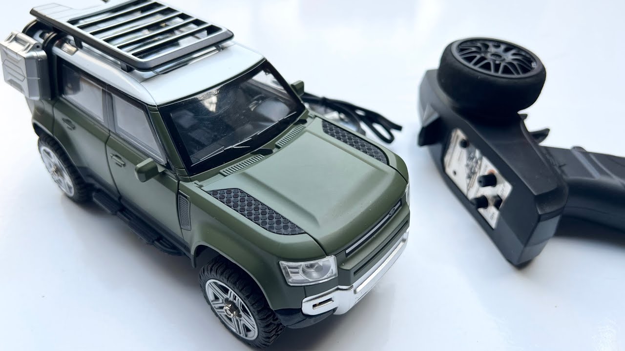 Unboxing and review remote control defender car ful hard test 14+ ages super suspension stones test 