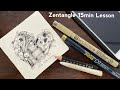 🇯🇵ゼンタングル15分レッスン【ハートにタングル】Zentangle 15 minutes lesson