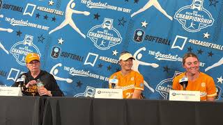 Tennessee Softball's Karen Weekly, Karlyn Pickens, Taelyn Holley React to Knoxville Regional Win