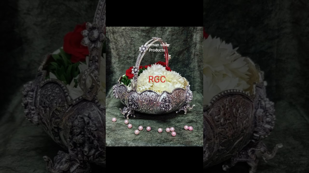 German silver Pooja products sl collection& decor#. shorts 