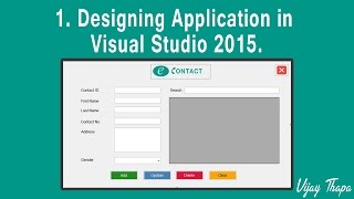1  How to Create Simple C#  Desktop Application?   (Designing The Application in Visual Studio 2015) screenshot 2