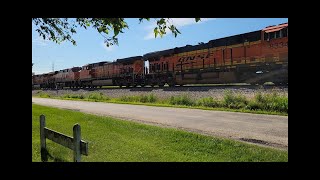 😎💪 Fast, 4-Unit BNSF Stack Flying into Mazon, IL! 🔥 (High-Def!)