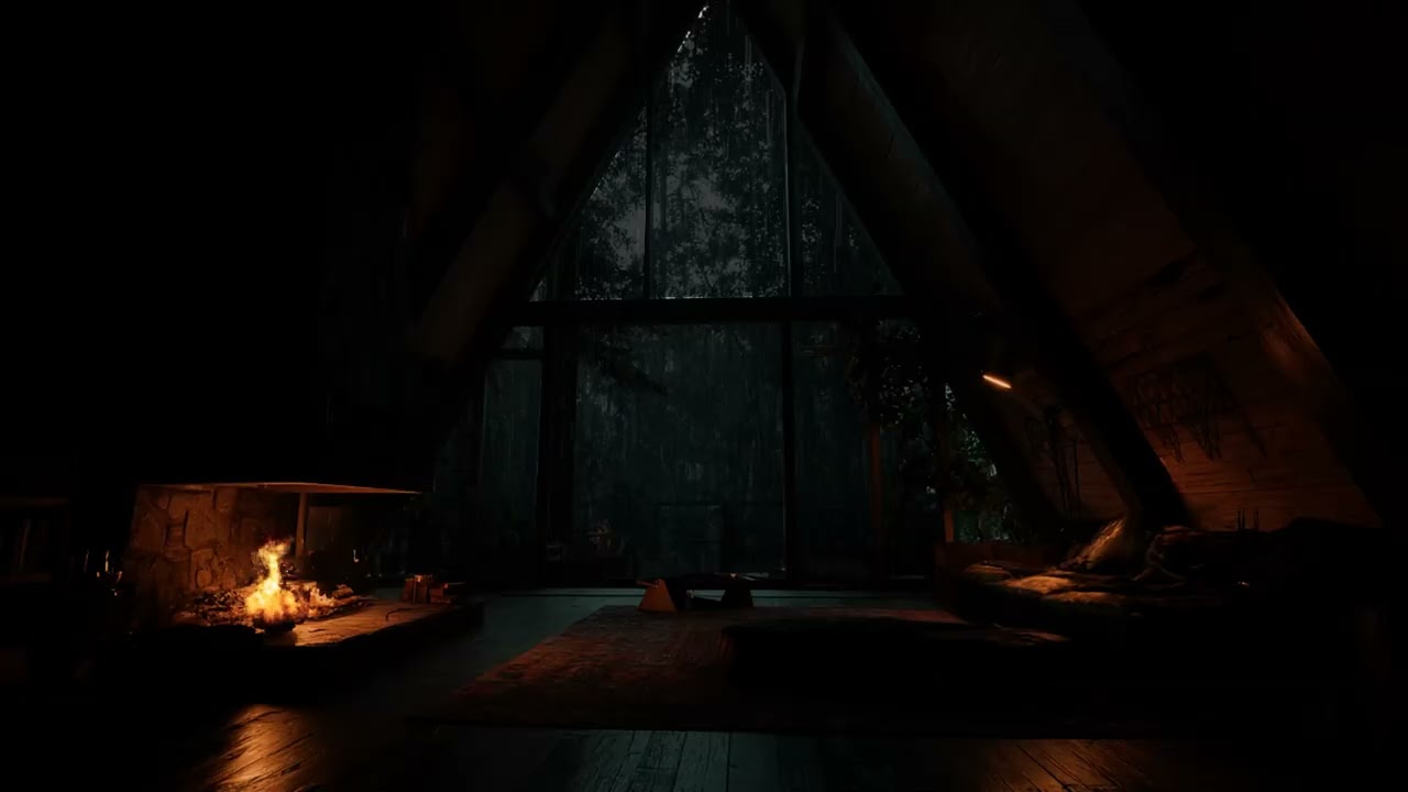 Fireplace and Rainfall Sounds for Mental Health, Deep Sleep, and Daily Relaxation