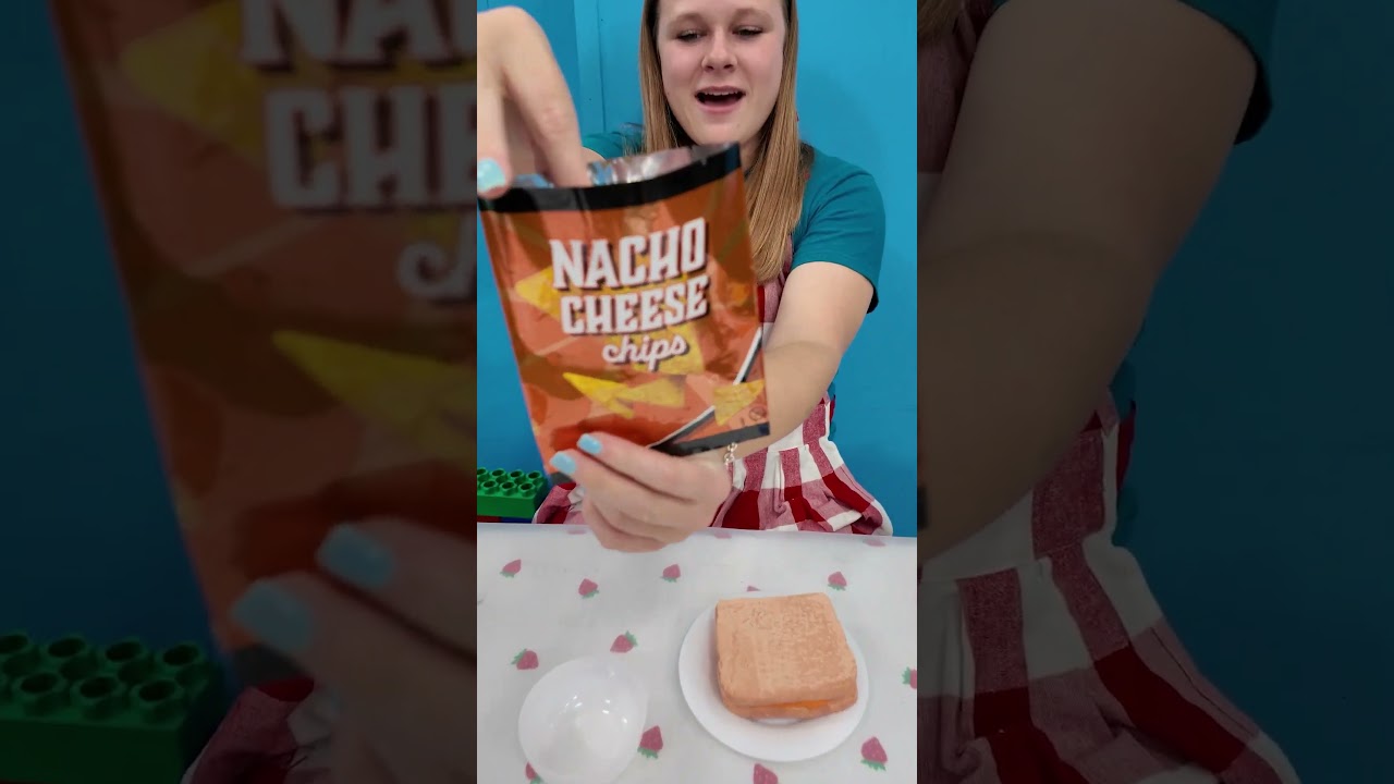 Assistant Makes a Slime Grilled Cheese Sandwich with Nacho Chips 