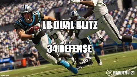 Madden 21 Glitches Cheats and Tips - Dual LB Blitz - RB Blocking - 34 Defense