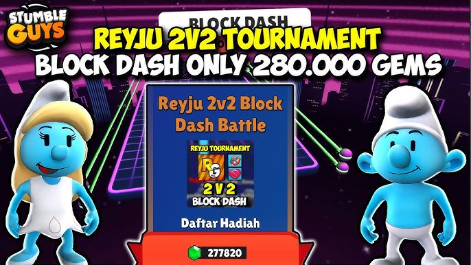 STUMBLE GUYS - REYJU Tournament LAVA SLIDE BLOCK DASH BATTLE 198.000 GEMS!  