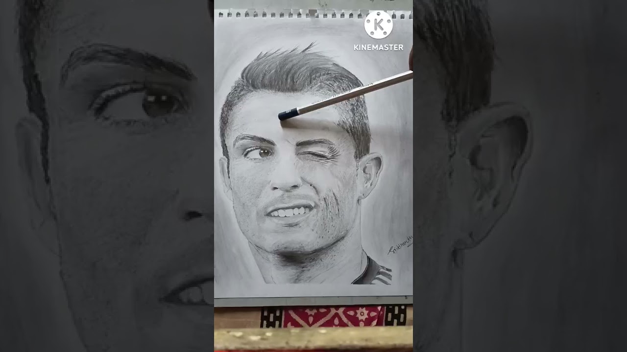 cr7// Cristiano Ronaldo realistic drawings by pencil ✏️✏️