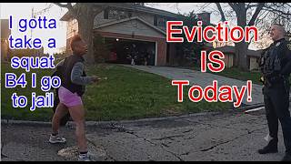 Live Evictions - Squatters Chased From Dilapidated Apartment And Takes A Squat In The Street
