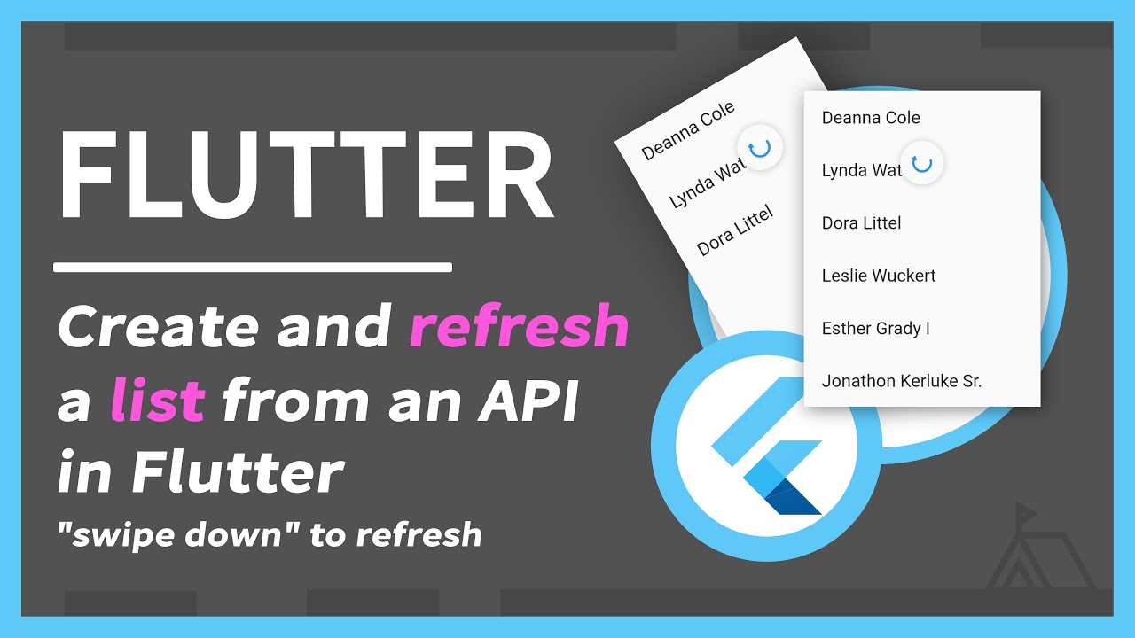 Create and Refresh a list from an API in Flutter (RefreshIndicator)