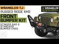 1987-2006 Wrangler Rugged Ridge XHD Front Bumper Kit w/ Stinger Bar & Standard Ends Review & Install