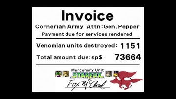Star Fox 64 All Invoice Screens