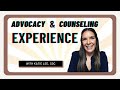 Advocacy and counseling experiences in preparation for genetic  counseling grad school
