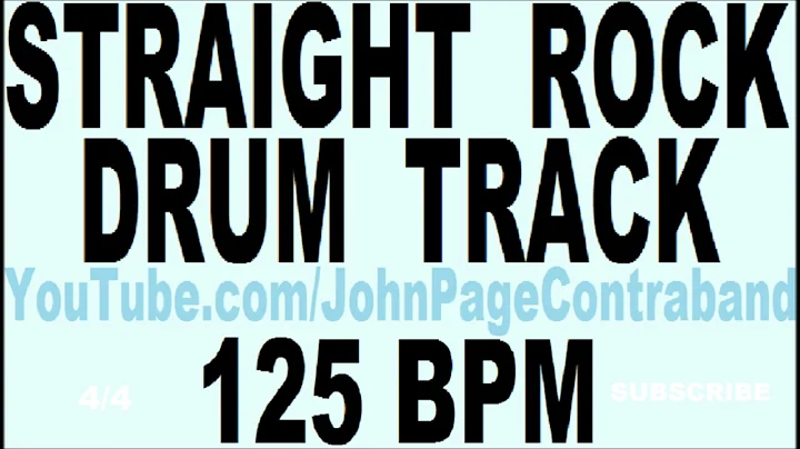 Rock Straight Beat Drum Backing Track 125 bpm DRUMS ONLY