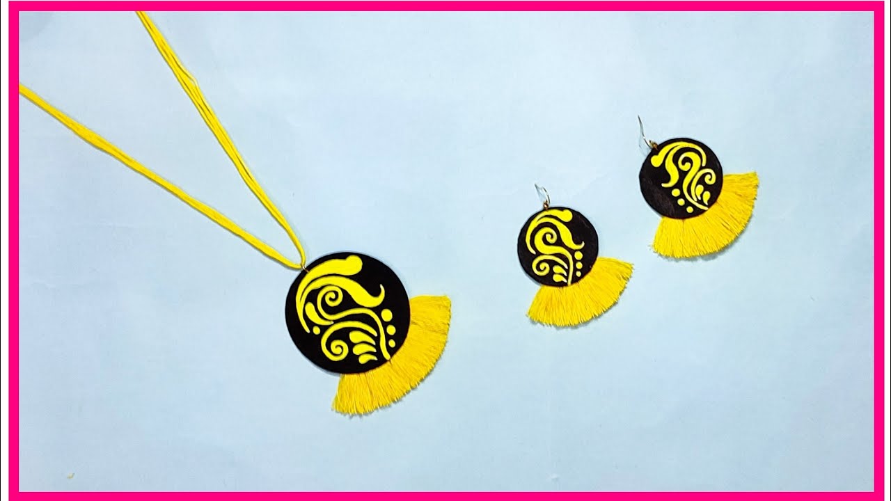 How To Make Handmade Necklace At Home // Handmade Jewellery //Fabric Jewellery // DIY