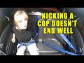 Drunk Woman Kicks Cop and Instantly Regrets It
