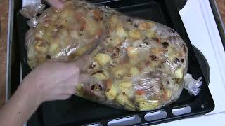 Запеченный кролик в рукаве