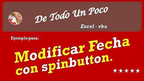 Sumar o restar días a una fecha con SpinButton