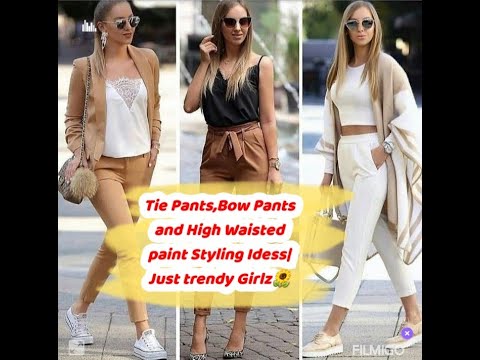#Tie knot pant,High Waisted pant and bow Pants Styling Idea👖|| #Your Style partner💢💄