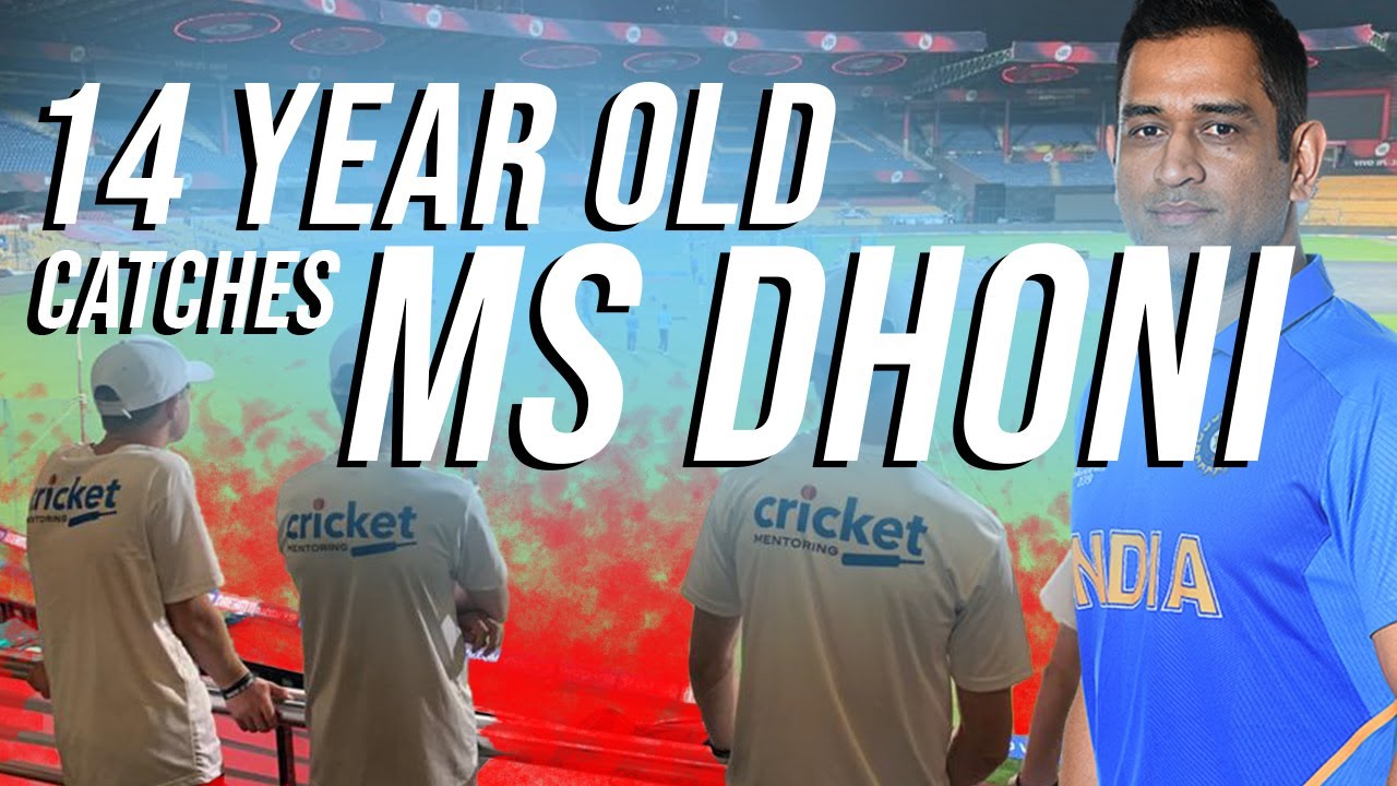 TEAGUE WYLLIE CATCHES MS DHONI ON THE GROUND AT CSK TRAINING