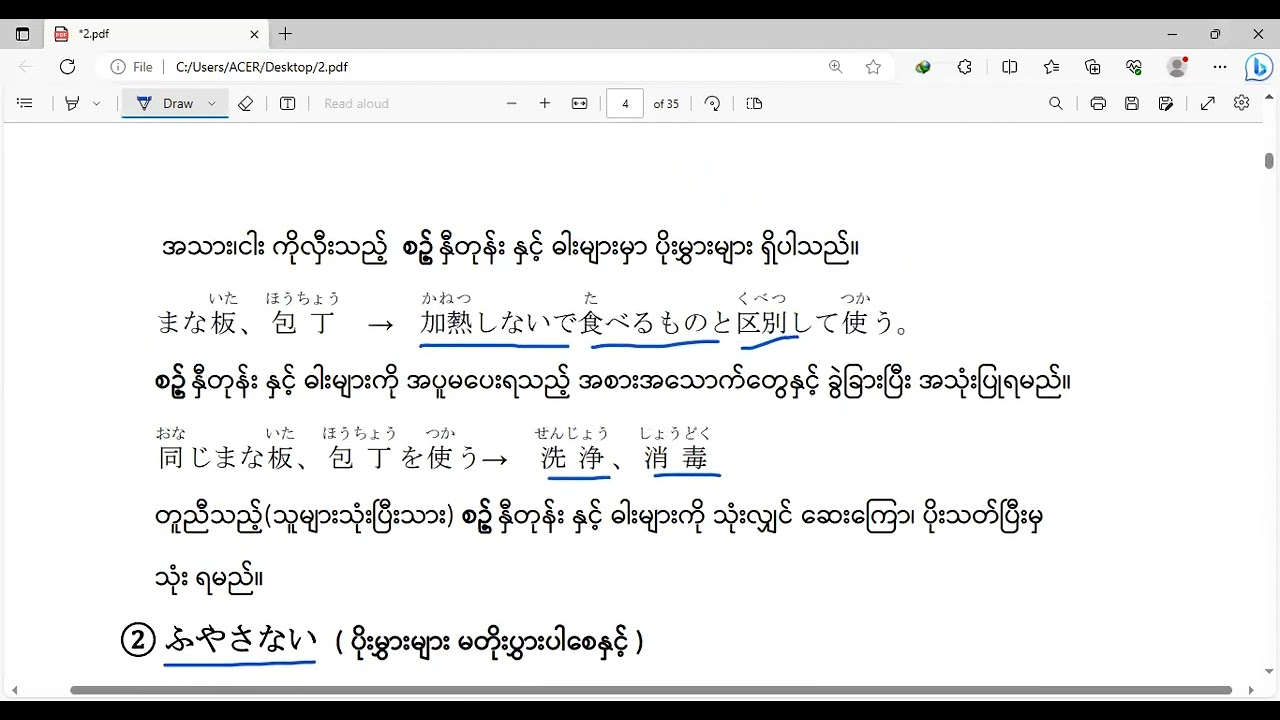 Food Service (衛生管理)အစာအဆိပ်သင့်ခြင်းဖြစ်ပွားရသည့် အကြောင်းရင်းနှင့် ကြိုတင်ကာကွယ်သည့်စည်းမျဉ်းသုံးခု