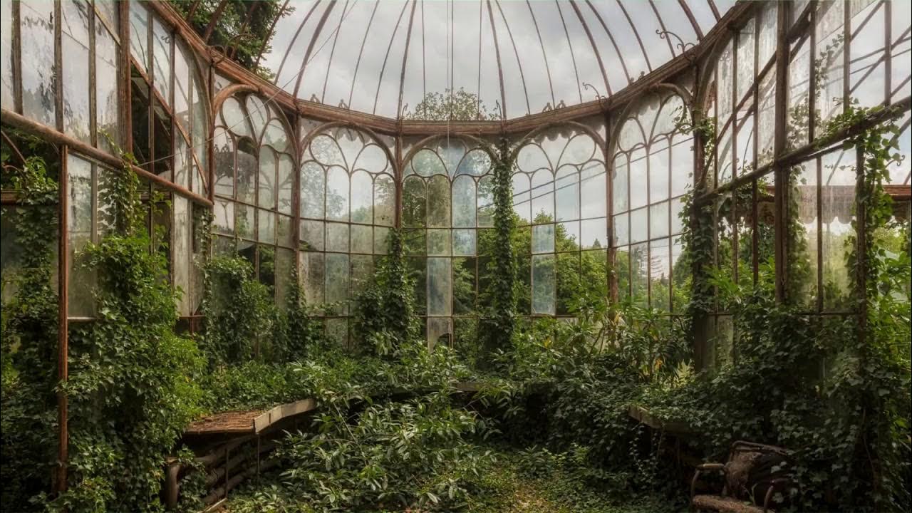 Место под крышей аптекарский пер 4 фото Abandoned Greenhouse Ambience - wind chimes, birds, insects - YouTube