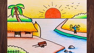 Vẽ Phong Cảnh Đề Tài Quê Em | draw scenery topic my countryside #vetranh