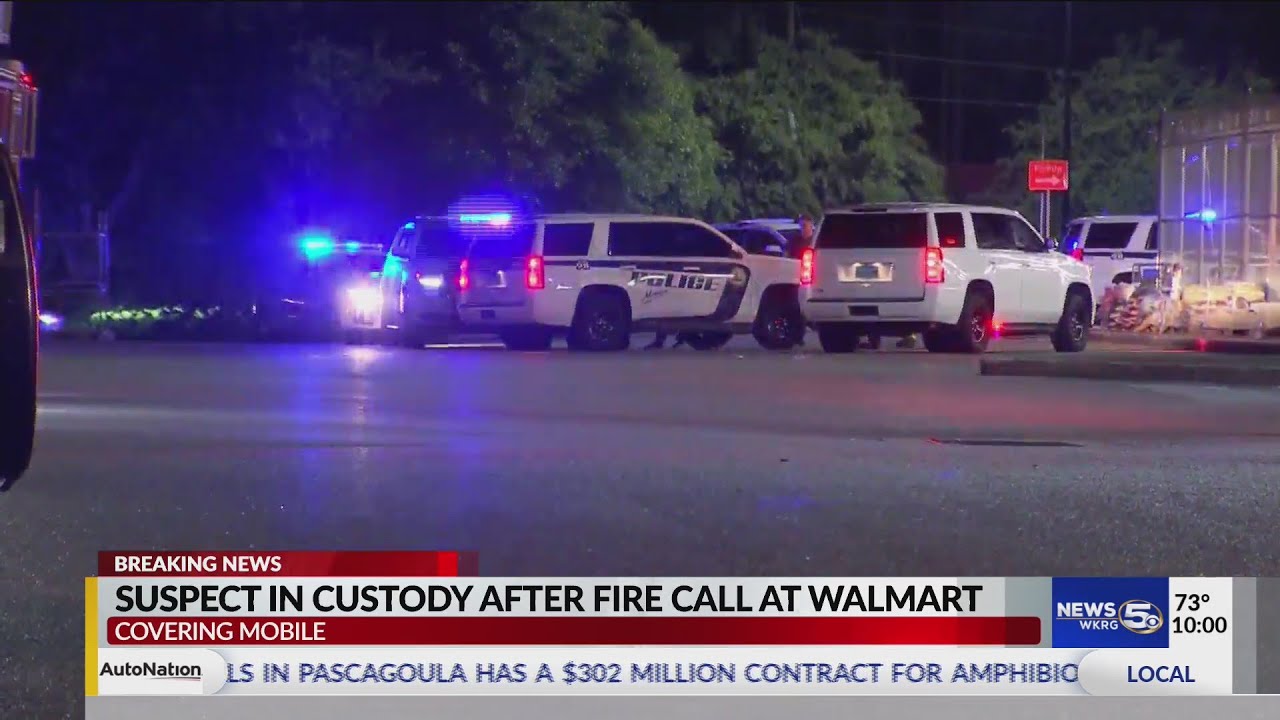 Suspect in custody after fire call at Walmart - YouTube