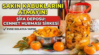 Cennet Hurmasından Sirke Kurduk . Kesinlikle Yapmalısınız Trabzon Hurması