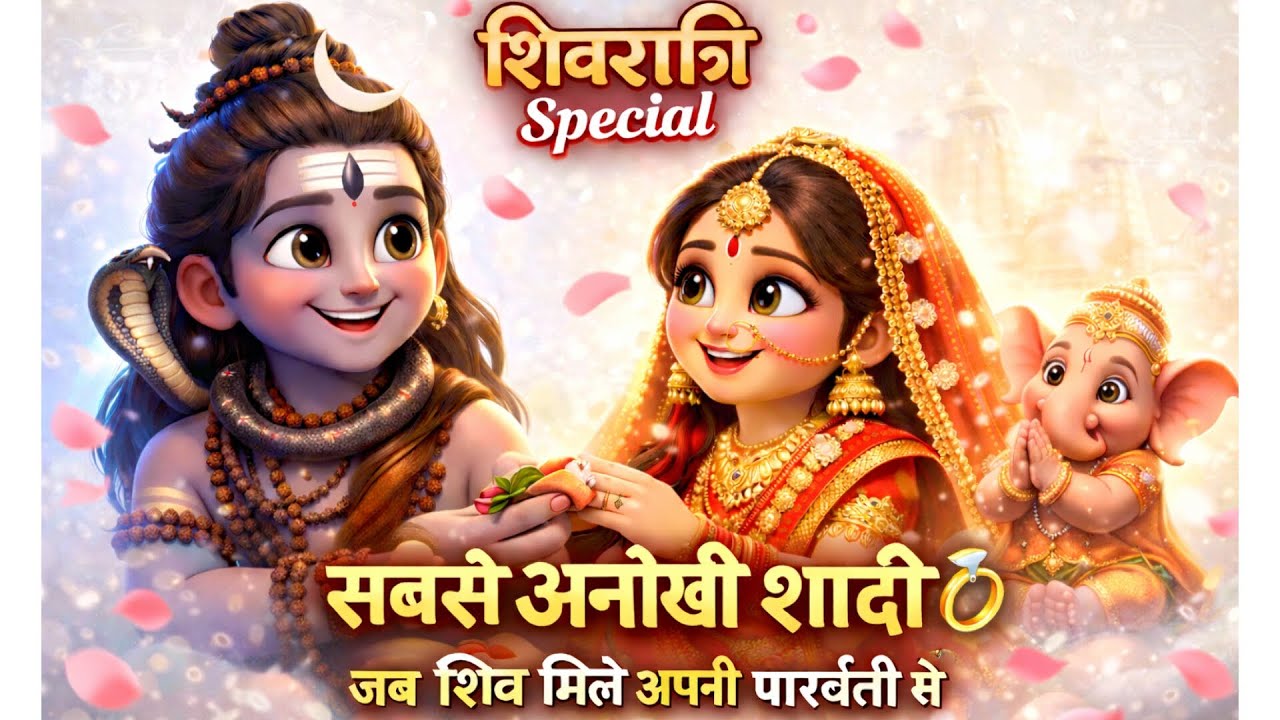 शिवरात्रि स्पेशल 2026 🙏 | शिव-पार्वती विवाह की अनोखी कहानी |ShivShakti Milan ..#ai#mahadev#shiv#love