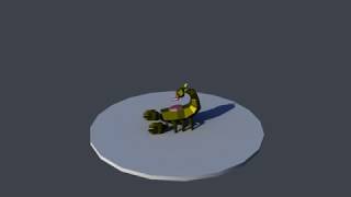 Tomb Lurker Low Poly 3D Animation