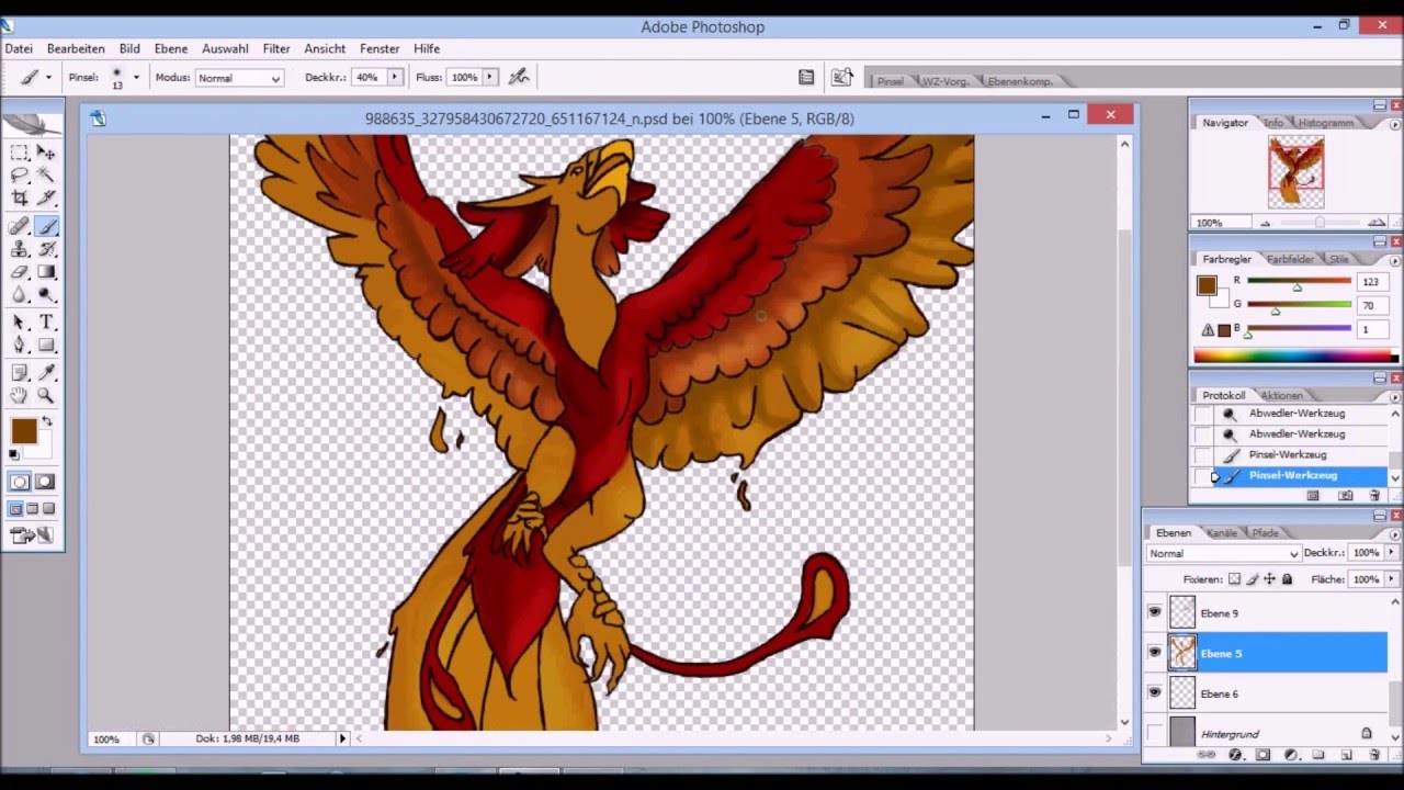 Phoenix Speedpainting in the style of Neondragon Peffer
