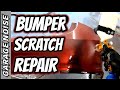 How to repair a scratch in a bumper cover. scratch repair, diy auto body, auto paint repair.