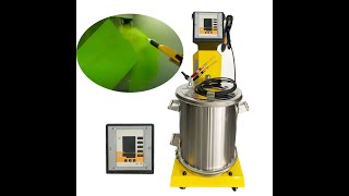 Pulse Electrostatic Manual Powder Coating Machine Spray Gun System With Fluidizing Hopper