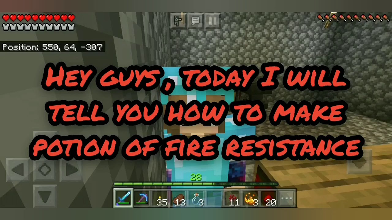 How to make a fire resistance potion - YouTube