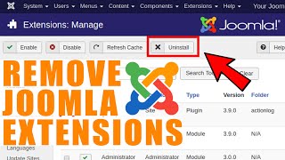 How to Remove Joomla Extensions?