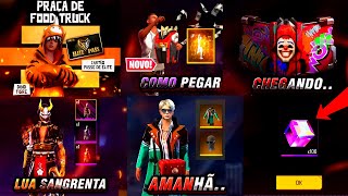 PEGUE OS 100 FRAGMENTOS, FOOD TRUCK E ÍTENS, CUBO GRÁTIS, INCUBADORA DE VOLTA E MAIS - FREE FIRE
