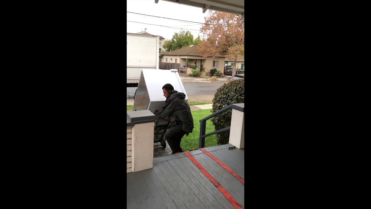 My Whirlpool WRB322DMBW bottomfreezer refrigerator delivery YouTube