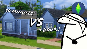 Building With Only 10 Minutes VS 1 Hour! -- A Sims 4 Build Challenge!