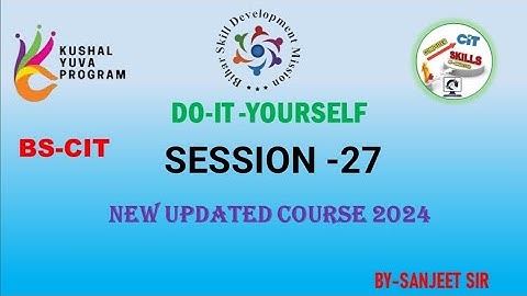 GUIDED DO IT YOURSELF SESSION 27| BS-CIT SESSION 27|Do it yourself