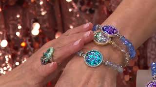 Kirks Folly Seaview Water Moon Crystal Stretch Bracelet on QVC