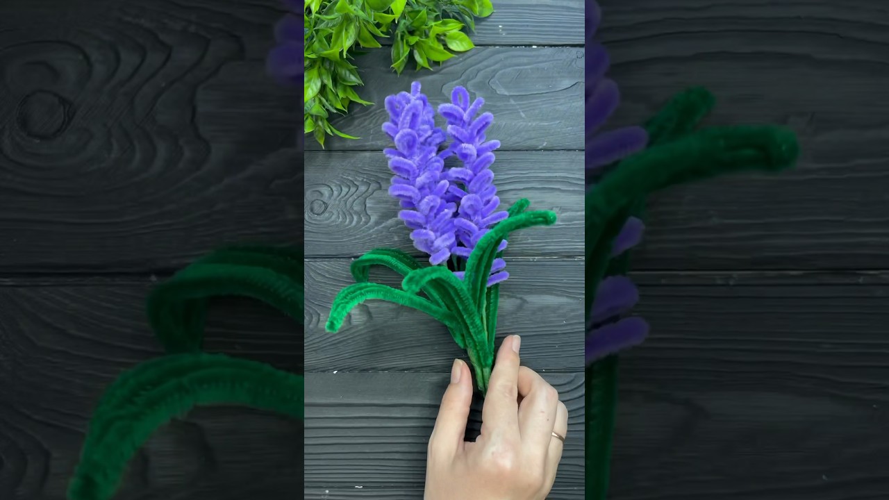 DIY Easy Pipe Cleaner Lavender  How to make Beautiful Lavender flowers  from Chenille Wire 